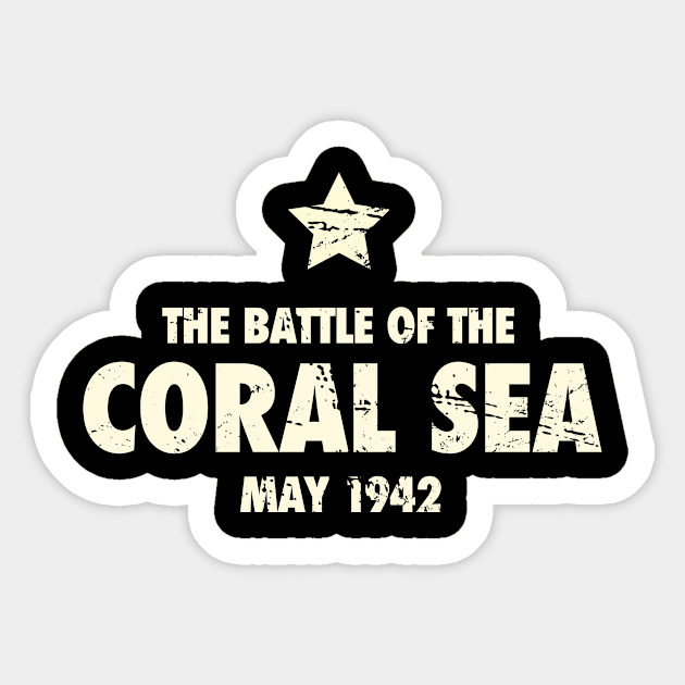 Battle Of Coral Sea - World War 2 / WWII Sticker by Wizardmode